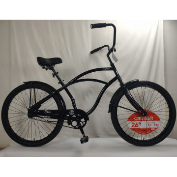 Low MOQ 26inch Men Black Beach Cruiser Bike